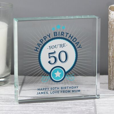 Personalised Birthday Large Crystal Token