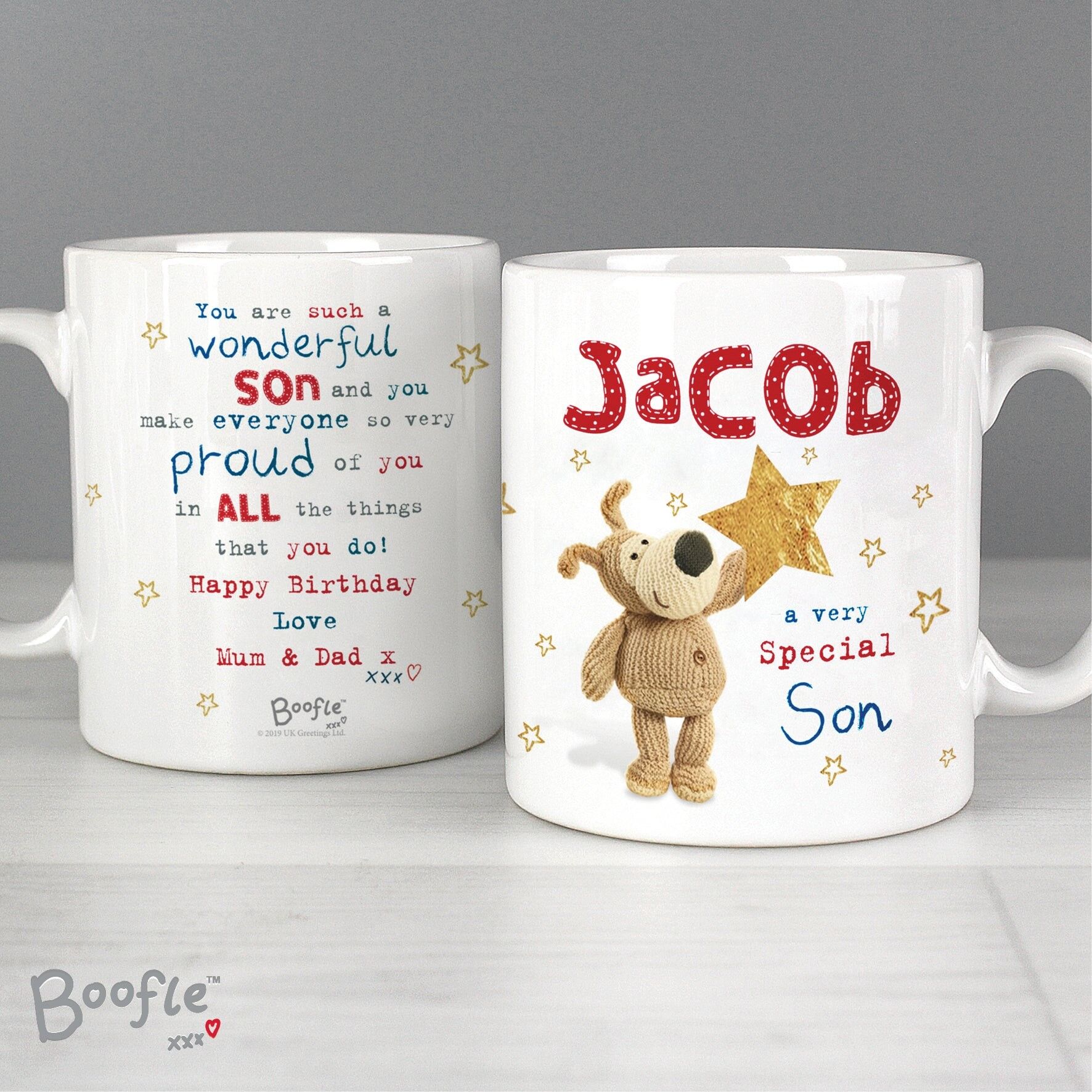 Personalisierte Boofle ganz besondere Stern-Tasse