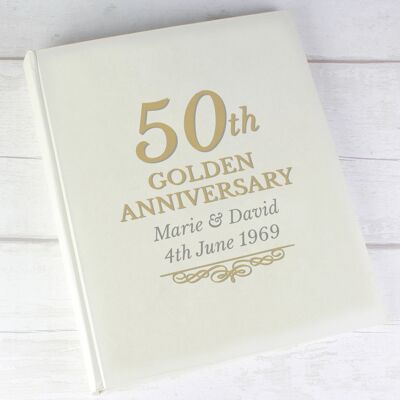 Personalised 50th Golden Anniversary Traditional Album