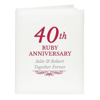 Album traditionnel personnalisé du 40e anniversaire de Ruby 2
