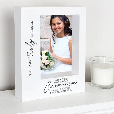 Personalised 'Truly Blessed' First Holy Communion 7x5 Box Photo Frame