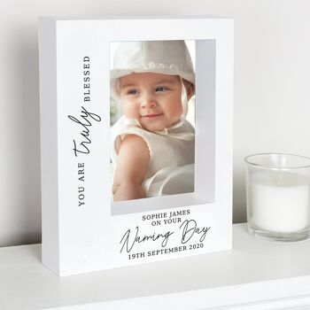 Cadre photo personnalisé 'Truly Blessed' Naming Day 7x5 1