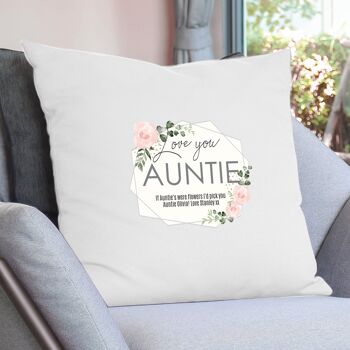 Housse de coussin crème rose abstraite personnalisée 4