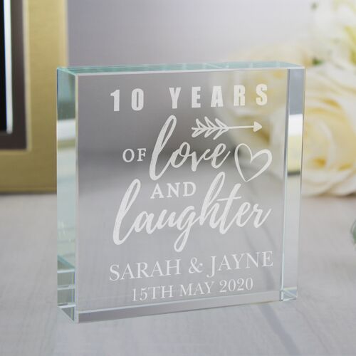 Personalised Anniversary Large Crystal Token