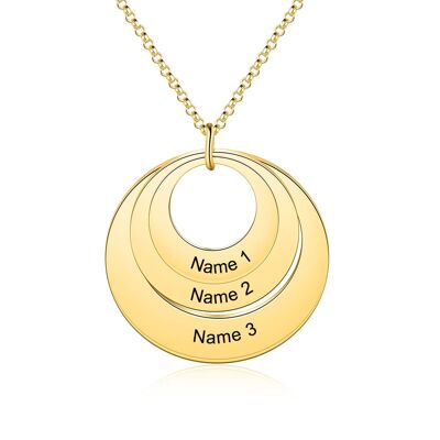 Collana personalizzata con ciondolo russo in argento sterling - placcata in oro