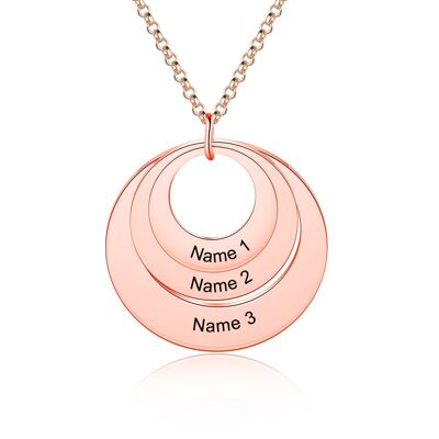 Personalised Sterling Silver Russian Pendant Necklace - Rose Gold Plated
