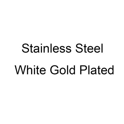 Bracciale personalizzato con nome e perla in acciaio inossidabile - placcato oro bianco