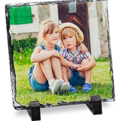 Ardoise Photo - Petit Carré 15cm x 15cm Cadeau fête des mères