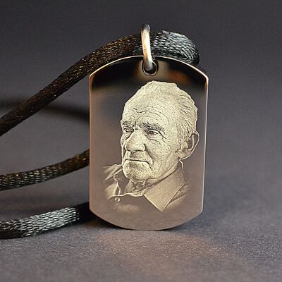 Photo Dog Tag Stainless Steel Cremation Jewellery