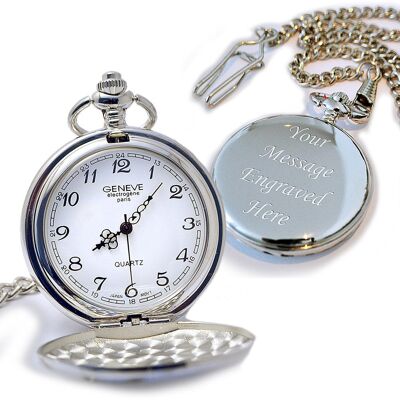 Orologio da taschino personalizzato in argento