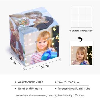 Photo Personnalisée Rubik's Cube Multi Image Trois Ordres Avec Trous Rubik's Cube 5