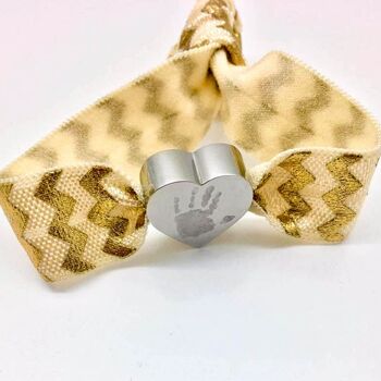 Bracelet Charms - Photo & Texte Gravé Différentes Formes Cadeau Fête des Mères - Cercle - Bracelet Acier Inoxydable 4