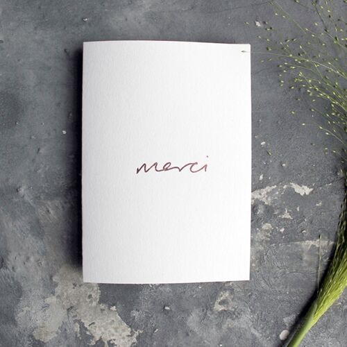 Merci - Hand Foiled Greetings Card