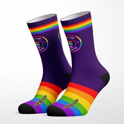 Lila Pride-Socken