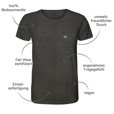 Kopfsache | Nachhaltiges Shirt | Männer chwarz_meliert