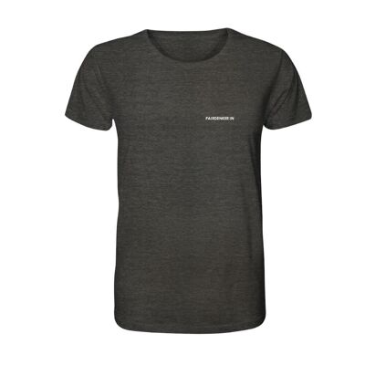 Fairdenker:in | Nachhaltiges Shirt | Frauen chwarz_meliert