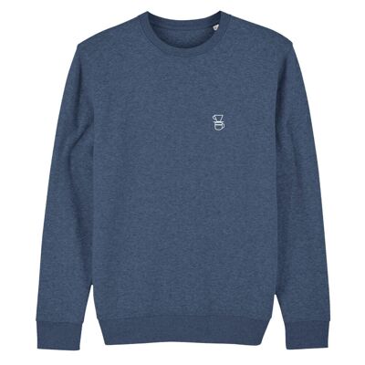 Handfilter | Nachhaltiges Sweatshirt | Männer - blau_meliert