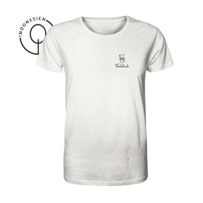 Handfilter | Nachhaltiges Shirt | Männer - weiß_meliert otiv mit Text