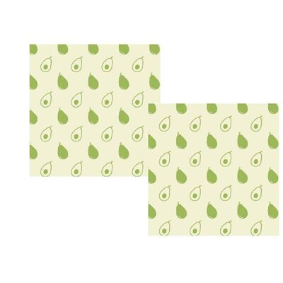 Beeswax towels set of 2 avocado