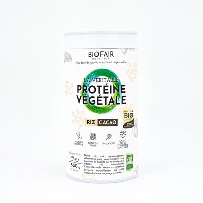 Protéine végétale bio - Riz Brun Cacao 350g