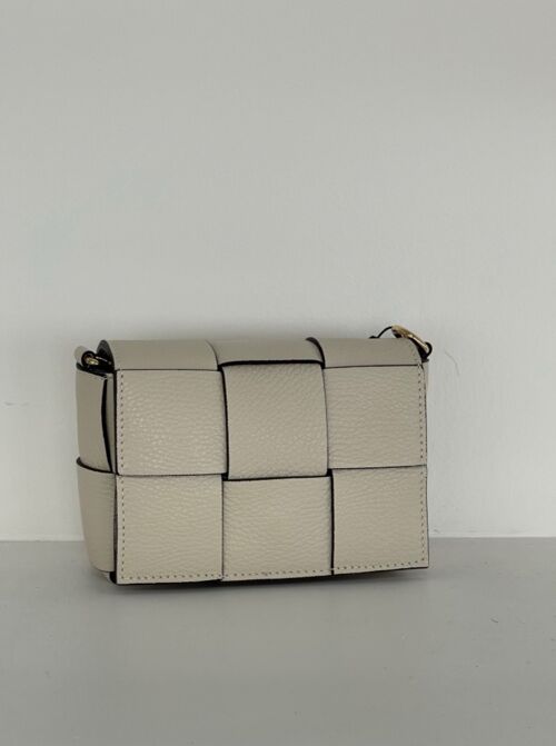 Lily Ivory Leather Crossbody Bag