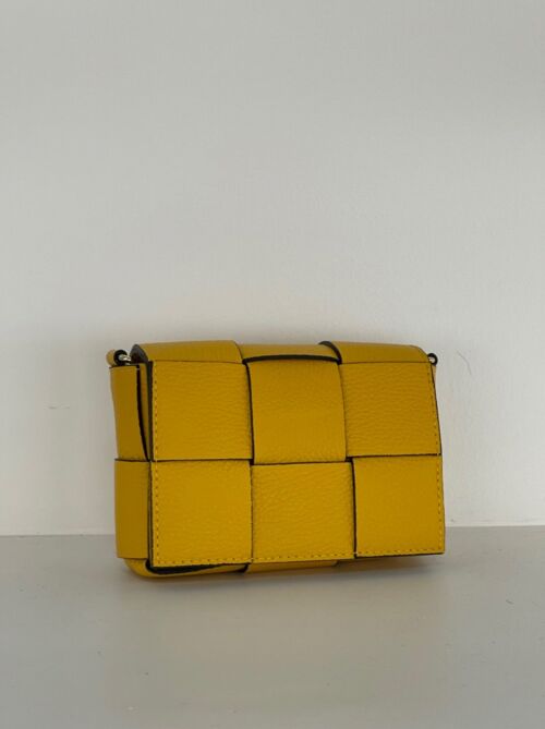 Lily Yellow Leather Crossbody bag