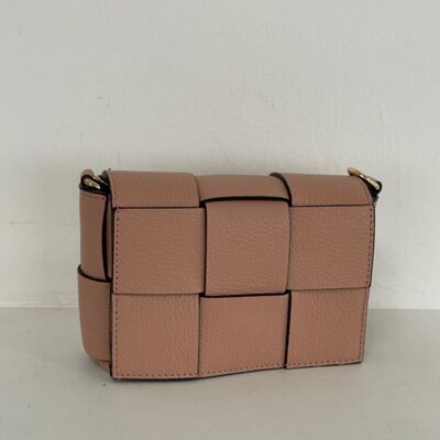 Lily Powder Pink Leather Crossbody Bag