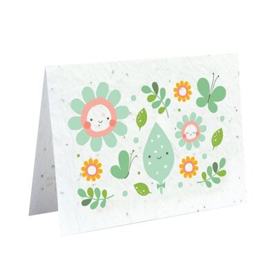 Growth chart - Happy flowers