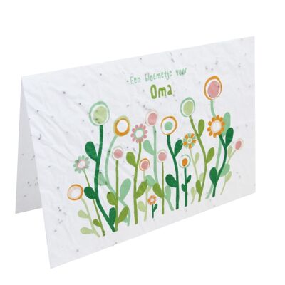 Growth card - A flower for GRANDMA
