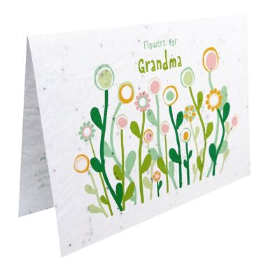 Grow card - Flowers for GRANDMA