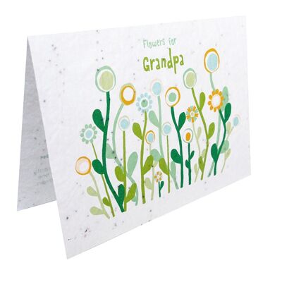 Grow-Karte - Blumen für Opa