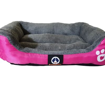 Swizzpets™ warm dog/cat luxury kennel bed (meduim pink)