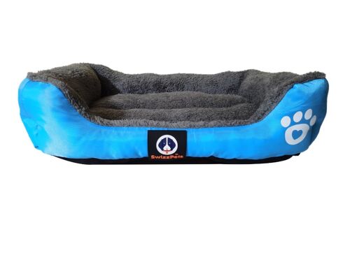 Swizzpets™ warm dog/cat luxury kennel bed ( meduim blue)