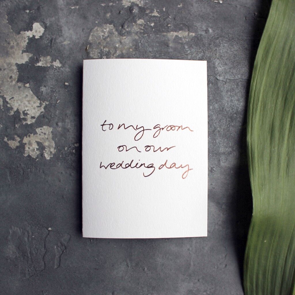 Al mio sposo il giorno del nostro matrimonio