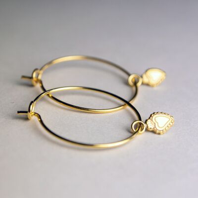 Big Ex-voto Heart Hoop Earrings