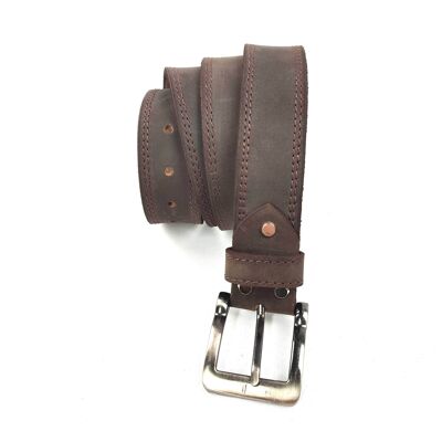 Leather Belt 38.mm NUBACK T.Moro.C