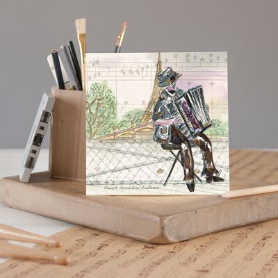 French Accordion Ambience Greetings Card.