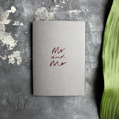 Mr and Mr - Hand Foiled Greetings Card