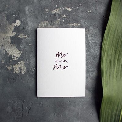 Mr and Mr - Hand Foiled Greetings Card