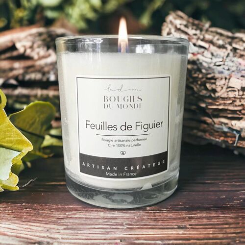 Feuilles de figuier - Bougie végétale parfumée - Verre 200ml