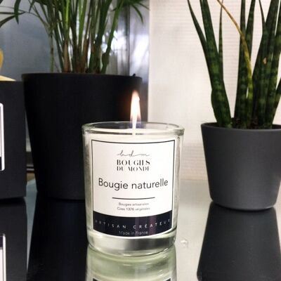 Small unscented natural candle