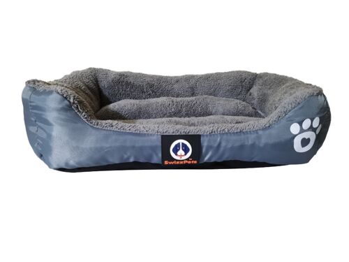 Swizzpets™ warm dog/cat luxury kennel bed (grey meduim)