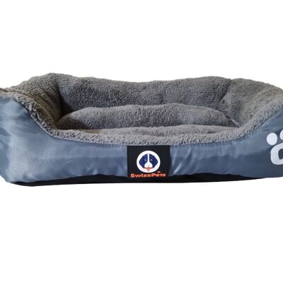 Swizzpets™ warm dog/cat luxury kennel bed (grey meduim)