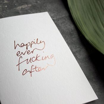 Happily Ever Fucking After - Carte de voeux déjouée à la main 2