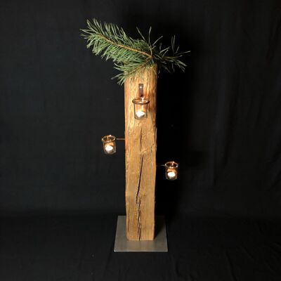 Rustikaler Kerzenständer - 3 Kerzenhalter aus Stahl (Fotos)