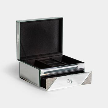 COFFRET A BIJOUX MIROIR - 19x15x8cm 2