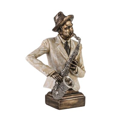 FIGURINE HOMME MUSICIEN - 26x19x37cm