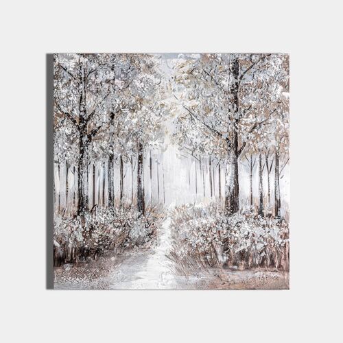 SNOWY FOREST PAINTING - 100x3x100cm