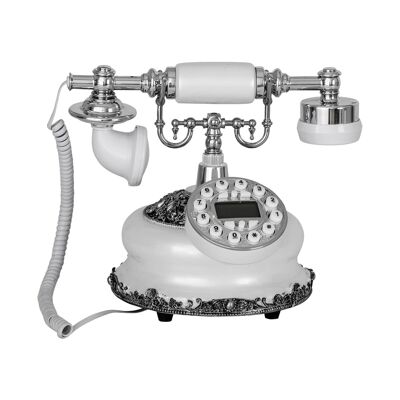 TÉLÉPHONE CLASSIQUE BLANC - 22x25x32cm