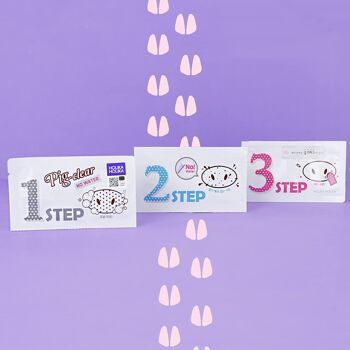 Kit de boutons en 3 étapes Pig Clear - Sans eau 6